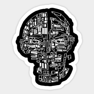 Surreal Futuristic Sci-fi Art Portrait Sticker